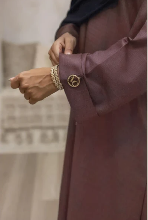 Luxury Linen Abaya (Nutella)