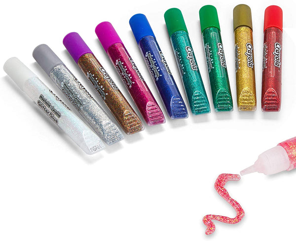 Crayola Washable Glitter Glue, Assorted Colors 9 ea (Pack of 3) Toy
