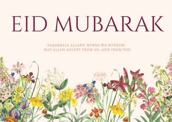 Free Floral Eid Mubarak Card