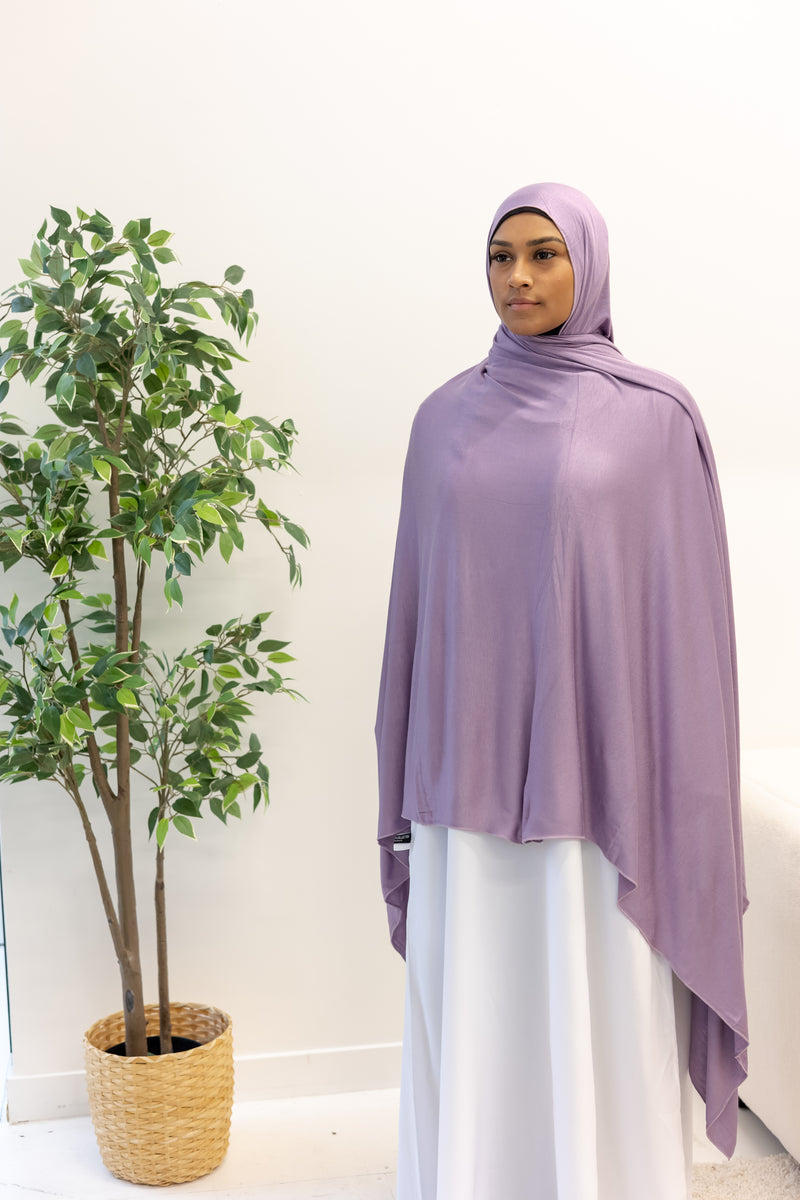 Jersey XL Hijab (Dusty Purple)