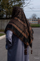 Black and Brown Imamah/Shemagh/Keffiyyah Arab Men's Scarf