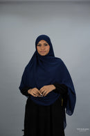 Chiffon Hijab XL - Navy Blue