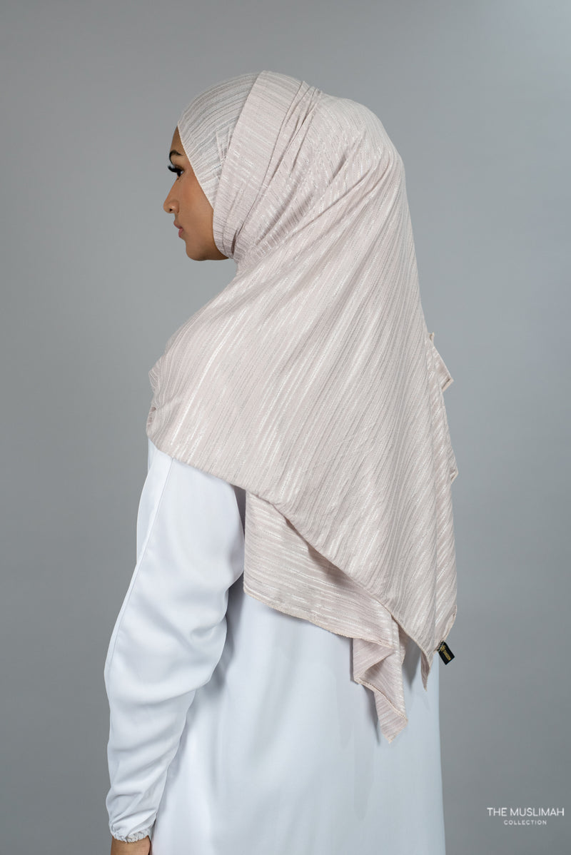 Light Cream Cotton Stretch Hijab