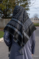 Imamah Black and Grey - (Grey Tassel)