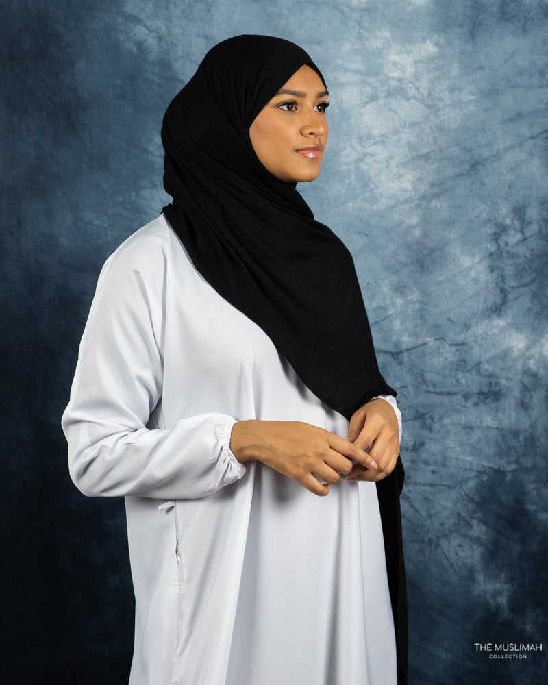 Woven Hijab Black