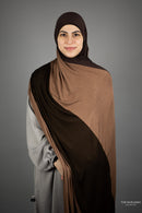 Jersey XL Hijab - Two Toned Choco Mocha