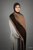 Jersey XL Hijab - Two Toned Choco Mocha