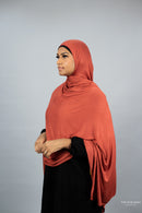 Jersey XL Hijab - Burnt Orange