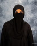 Luxury Black Elastic Half Niqab