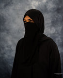 Luxury Black Elastic Half Niqab