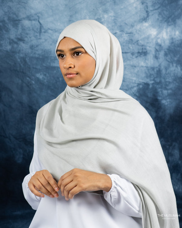Viscose Modal Hijab (Light Grey Superior)