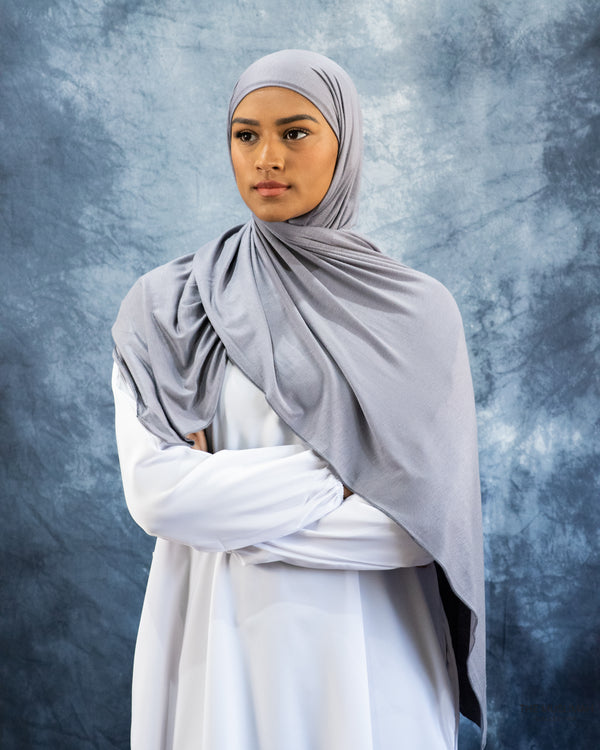 Jersey Hijab - Wolf Grey
