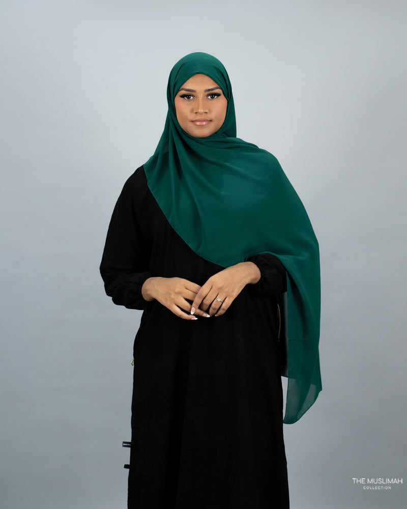 Emerald Green Chiffon Hijab