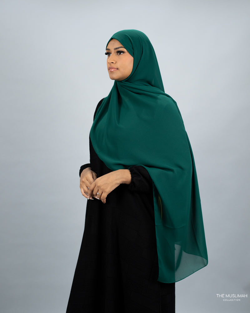 Emerald Green Chiffon Hijab