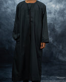 Mini Muslim Kids-Boys Thobe (Pure Black)