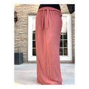 Chiffon Pleated Skirt with Belt - Dusty Pink
