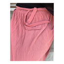 Chiffon Pleated Skirt with Belt - Dusty Pink