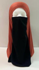 Luxury Black Elastic Half Niqab