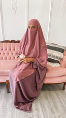 Chiffon Three Layered Princess Khimar (Orchid Smoke)