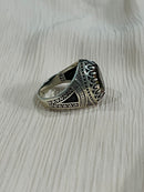 Arch Citrine Sterling Silver Mens Islamic Ottoman Ring