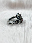 Swords Smoked Topaz Sterling Silver Mens Islamic Ottoman Ring
