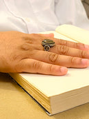 Swords Smoked Topaz Sterling Silver Mens Islamic Ottoman Ring
